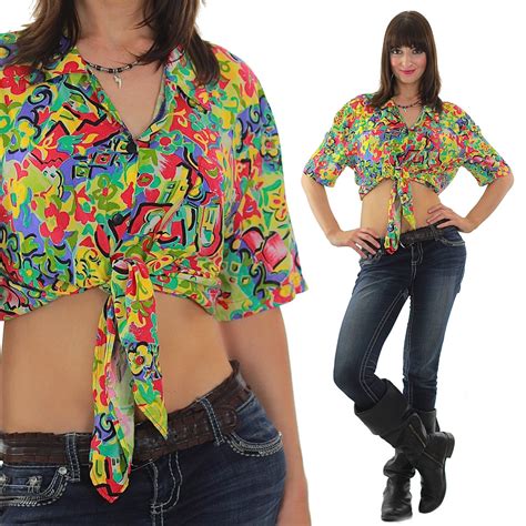 floral blouse crop top vintage  cropped retro bohemian festival shirt short sleeve belly top