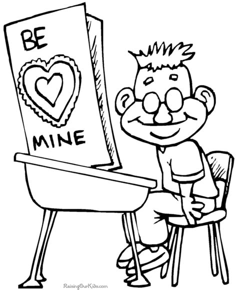 preschool valentines day coloring pages