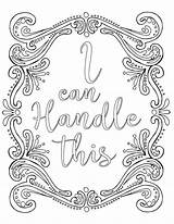 Anxiety Colouring Calming Statements Motivating Mindful Momsandcrafters sketch template