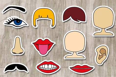 body parts  face graphics  illustrations