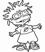 Rugrats Chuckie Coloring Finster Color sketch template