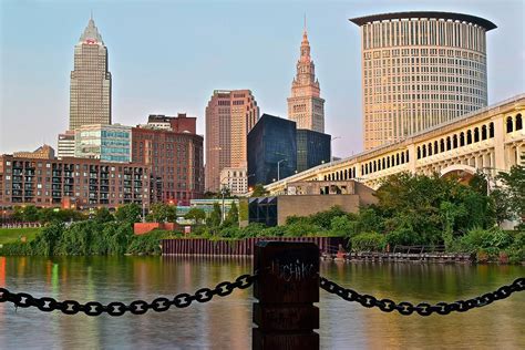 Cleveland Over The Cuyahoga River Photograph By Frozen In Time Fine Art