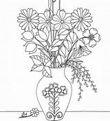 Still Life Coloring Pages Flower Book Flowers Color Painting Choose Board sketch template