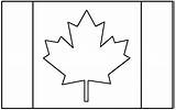 Flag Canadian Printable Color Coloring Pages Canada Flags Template Sheet Clipart sketch template
