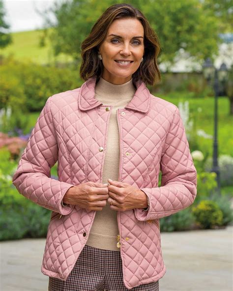 ladies quilted jacket  diamond quilting cut  pure cotton