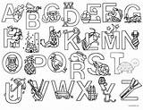 Alphabet Color Poster Coloring Abc Pages Letters Printable Sheets Classroom Animal Fun Book sketch template