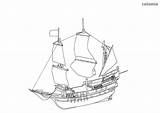 Coloring Sailing Cruise sketch template