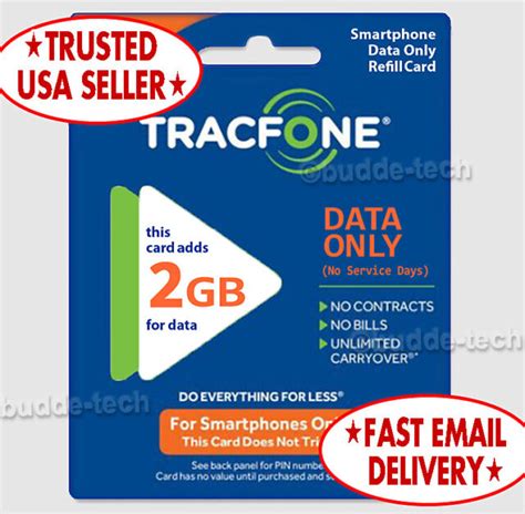 Tracfone 2gb Data Only Card Quick Email Delivery Pin Minutes