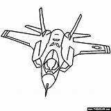 Coloring Pages Jet Airplane Drawing 35 Fighter Military Lightning Force Ii Print Plane Kids F35 Air Book Color Airplanes Thecolor sketch template