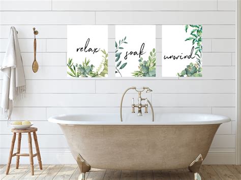 bathroom prints set   wall art home decor bathroom etsy