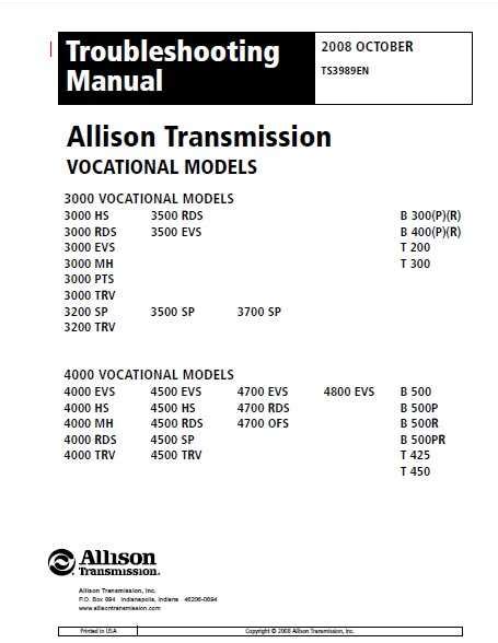 allison transmission  parts diagram explained step  step