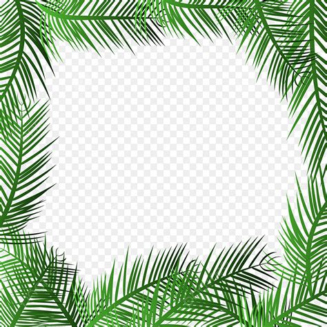 gambar desain bingkai daun kelapa  abstrak daun buatan tangan