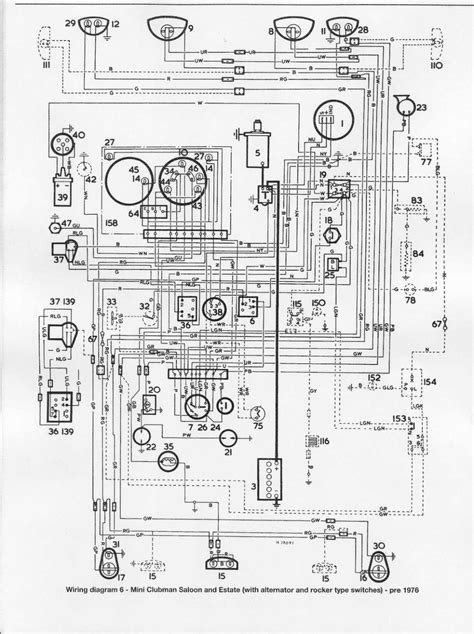 mini clubman saloon  estate  electrical wiring diagram   wiring diagrams