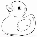 Duck Coloring Rubber Drawing Pages Draw Step Printable Kids Sketch Preschool Supercoloring Sheets Template Tutorials Paper Colouring Easter Cartoon Line sketch template