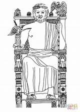 Zeus Estatua Olimpia Ausmalbilder Dios Griechenland Olympia Ausmalbild Ausdrucken Greece Altes Griego History sketch template