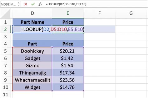 search  data   excel lookup function