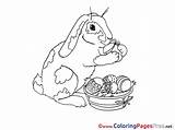 Coloring Easter Pages Hare Printable Sheet Title sketch template