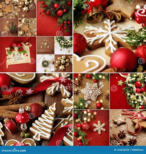 christmas collage stock photo image  xmas background