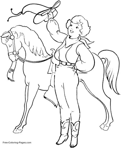 horses coloring book pages