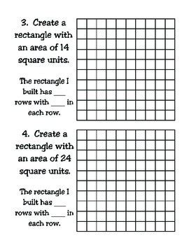 grade math determining area  grid paper teks   dana sims