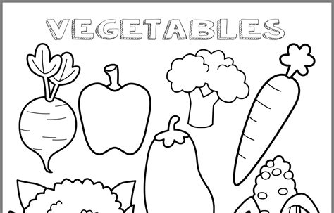 vegetable coloring pages coloring pages  kids kids coloring