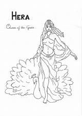 Hera Goddess Colorare Diosa Greca Griega Mitologia Dios Goddesses sketch template