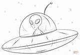 Alien Drawing Spaceship Ufo Coloring Draw Pages Tumblr Simple Drawings Space Ship Easy Printable Statek Kosmiczny Drawn Cartoon Template Getdrawings sketch template