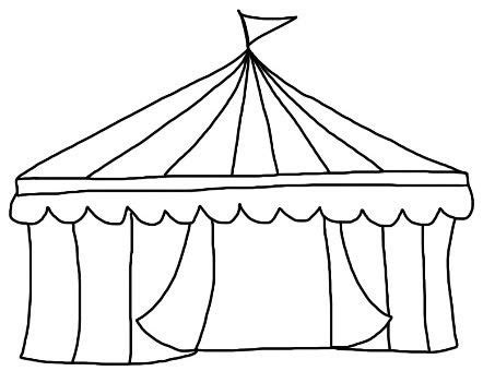 coloring pages circus tent