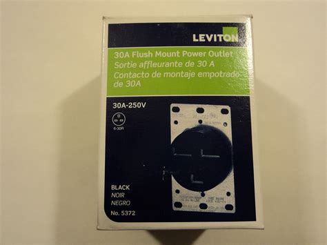 leviton  flush mount power outlet black   pole  wire  ebay