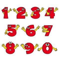 cartoon number spelling vector images
