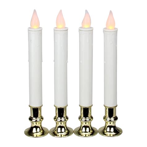 Brite Star 4ct Battery Operated Led Christmas Candle Lamps With Base