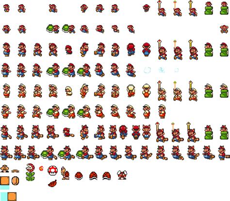 Download Super Mario Bros All Stars Sprite Sheets Png Image With No