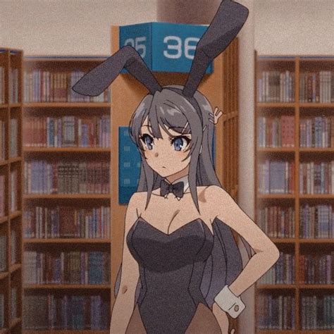 anime character standing  front  bookshelves   hands   hips
