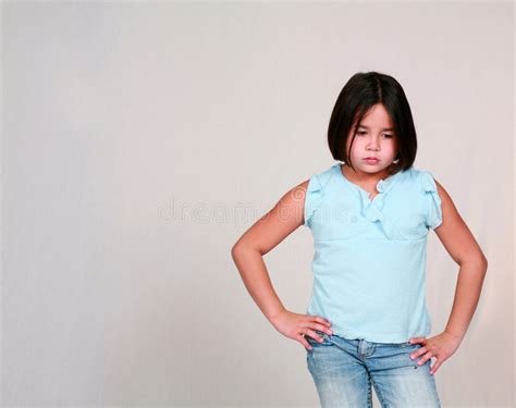 little latina girl pouting stock images image 7235564