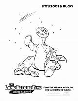 Land Before Time Coloring Littlefoot Ducky Click sketch template