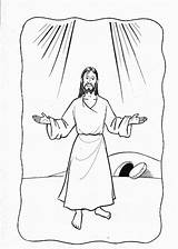 Coloring Jesus Pages Risen Has Resurrection Popular sketch template