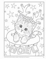 Coloring Christmas Pages Cat Colouring Kitty Kitten Sheets Adult Disney Book Printable Kids Colors Books Ausmalbilder Cute Print Drawing Animal sketch template