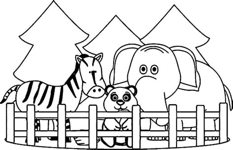 zoo scene coloring page coloring coloring pages