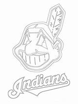 Coloring Pages Mlb Logo Cleveland Indians Baseball Printable Cubs Browns Chicago Color Teepee Clevelend Mets Sport Minnesota Twins York Logos sketch template