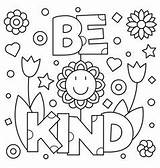 Coloring Pages Kind Inspirational Kindness Colouring Kids Sheets Printable Choose Mental Health Vector Print Week 30seconds Awareness Color Inspire Printables sketch template