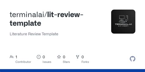 github terminalailit review template literature review template