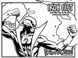 Coloring Fist Iron Pages Marvel Books sketch template
