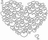 Heart Coloring Pages Shape Hearts Rocks Adults Bubbly Blank sketch template