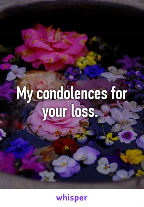 condolences   loss