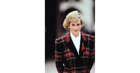 princess diana in 1988 with a shag hairstyle with side bangs and