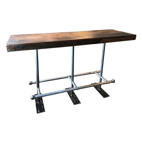 reclaimed wood bar table