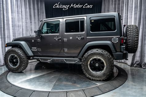 jeep wrangler unlimited sport great upgrades  sale  chicago motor cars