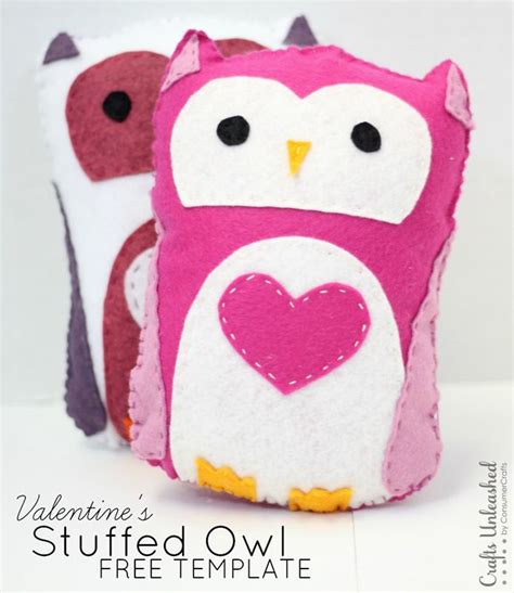 owl template stuffed owl tutorial crafts unleashed felties felt