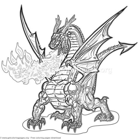cartoon dragon breathing fire coloring pages  instant
