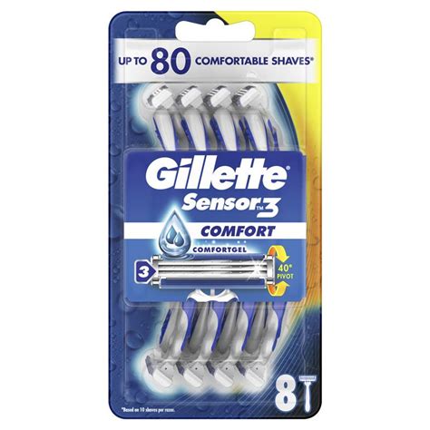 buy gillette sensor  disposables male  pack   chemist warehouse